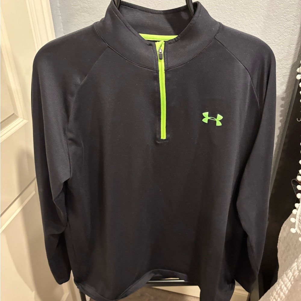 LG Black Pullover with Neon Green Accents